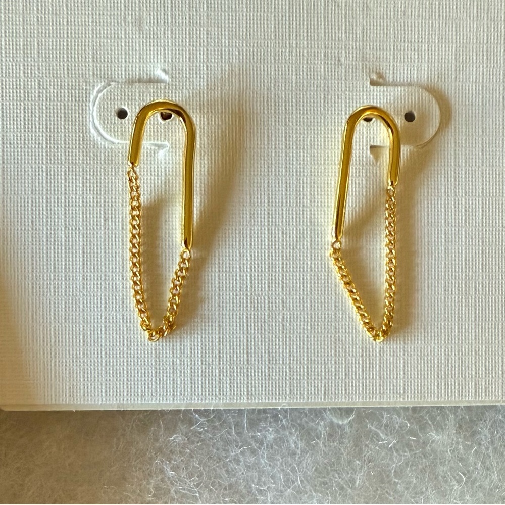 Hey June Gold Chain Link Earrings